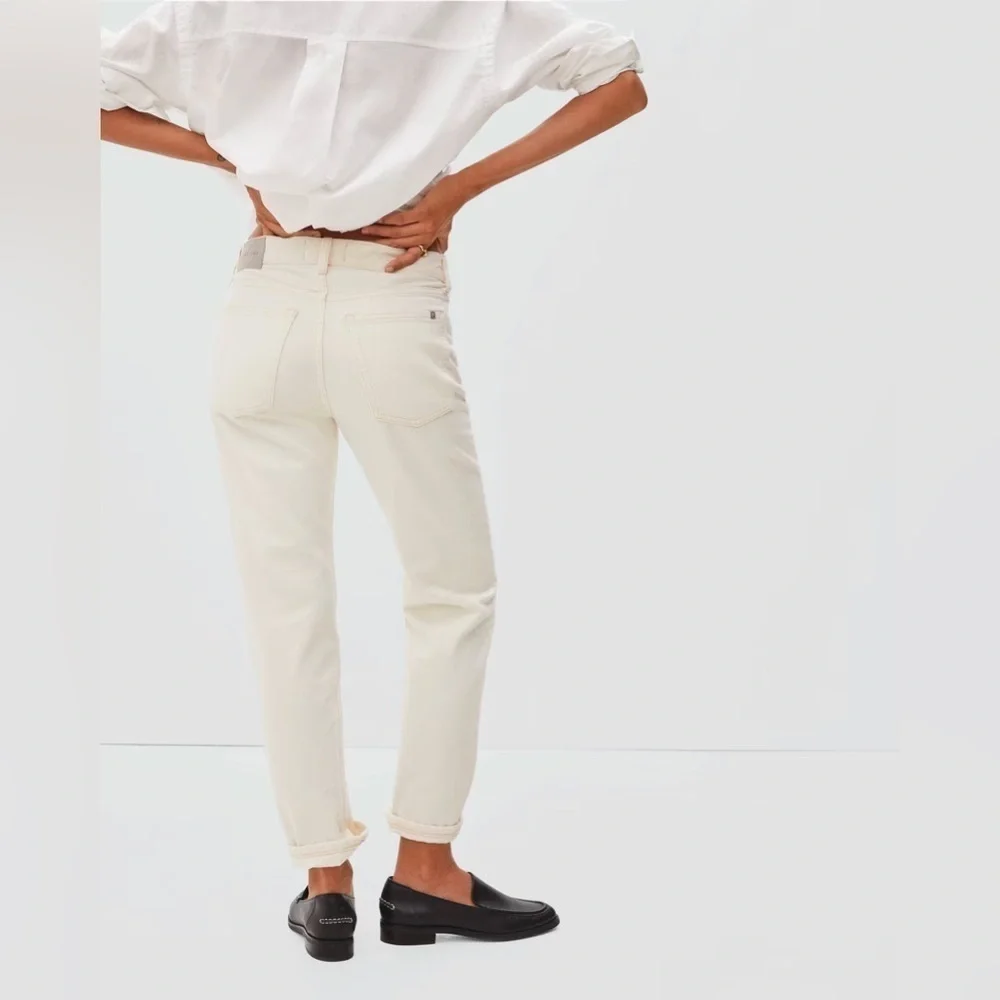 Everlane The Rigid Slouch Jean, Ecru, Size 32